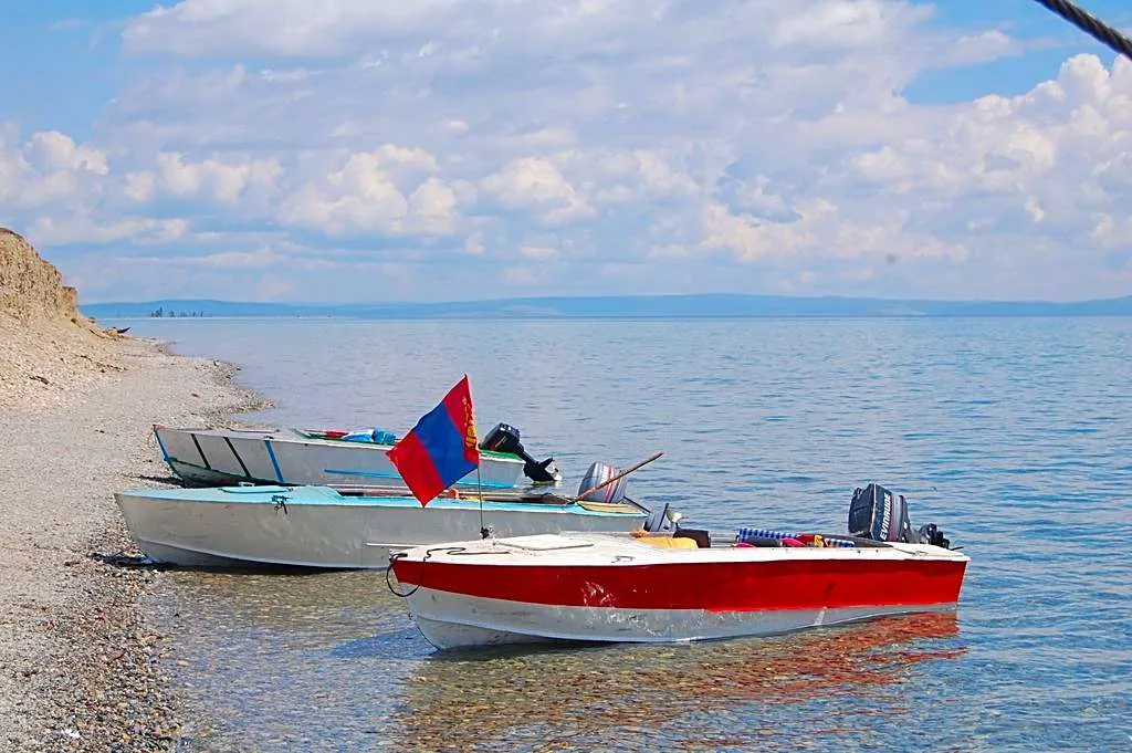 Khovsgol lake, Northern Mongolia, boats