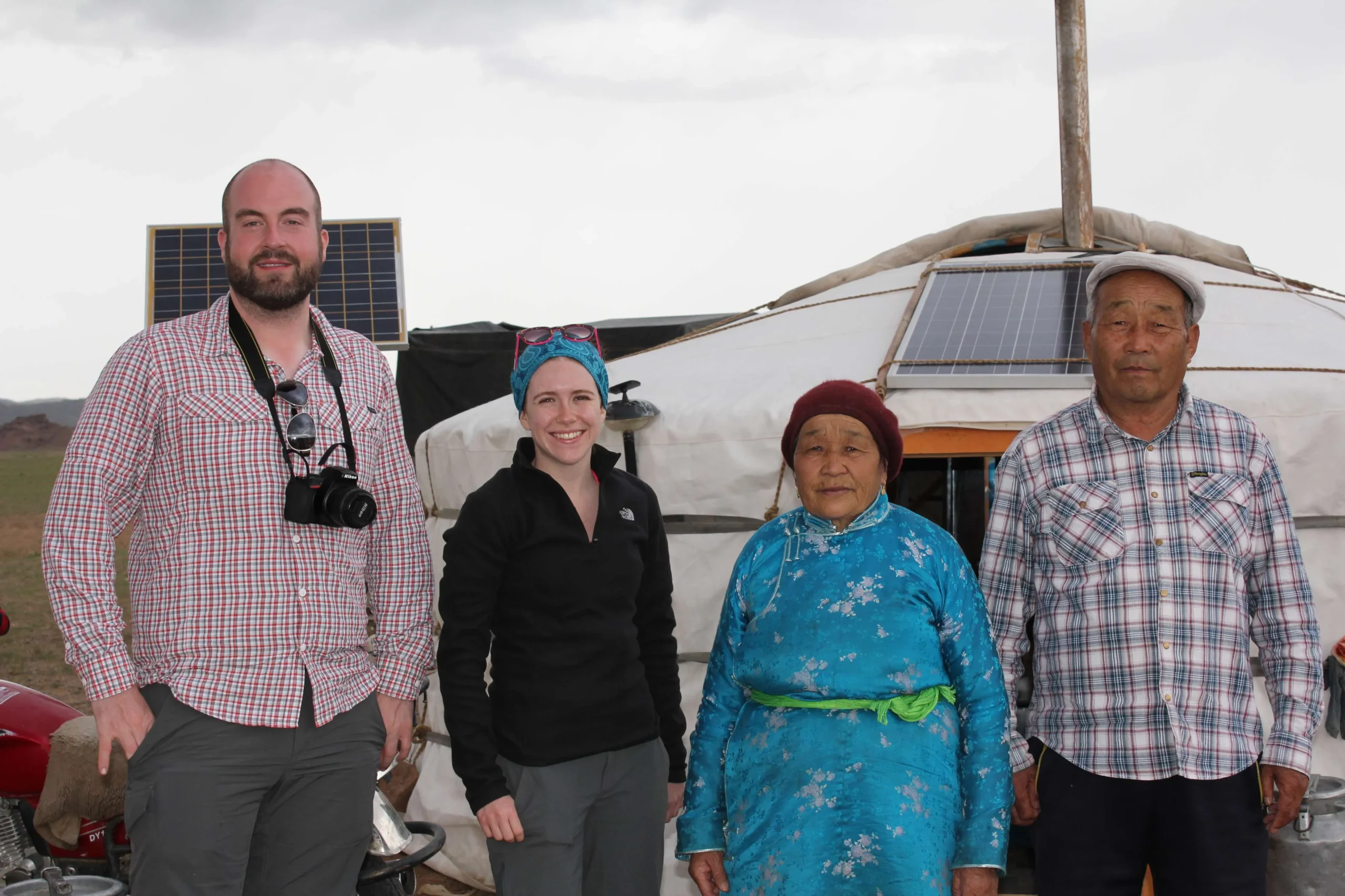 American guests and Mongolian siblings