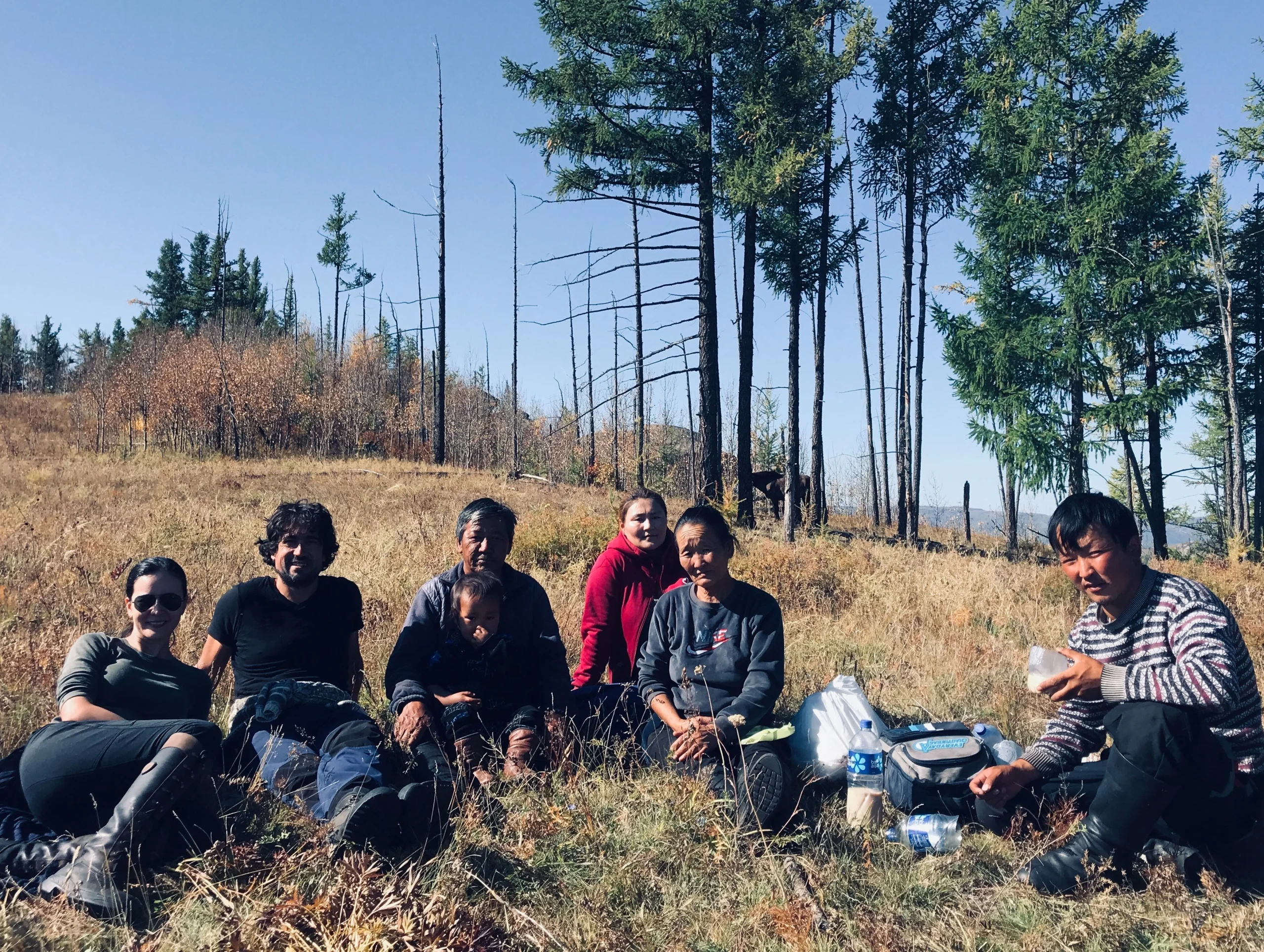 Having lunch after the horse trekkin in Terelj National Park