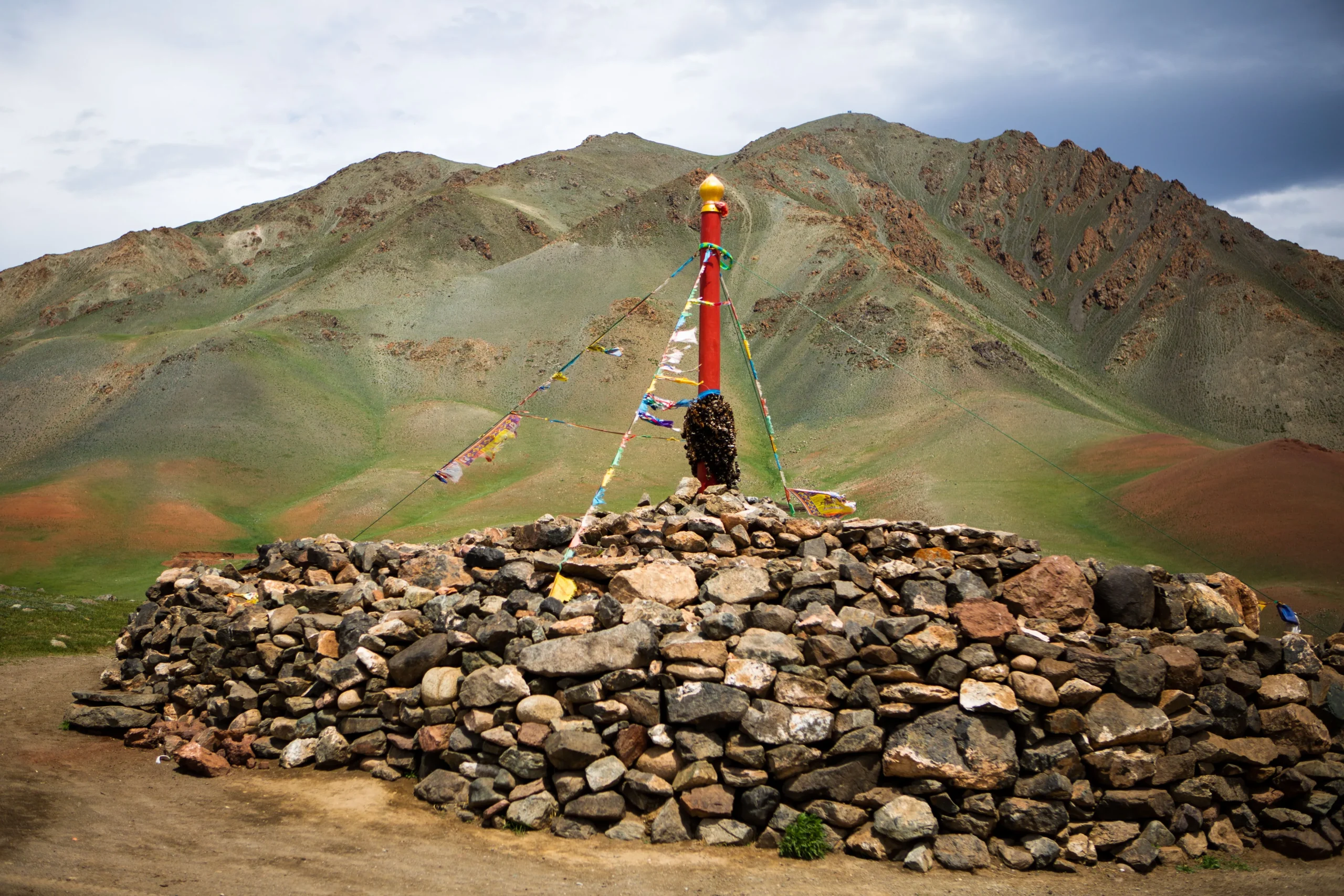 Rock Stupa on top of mountain