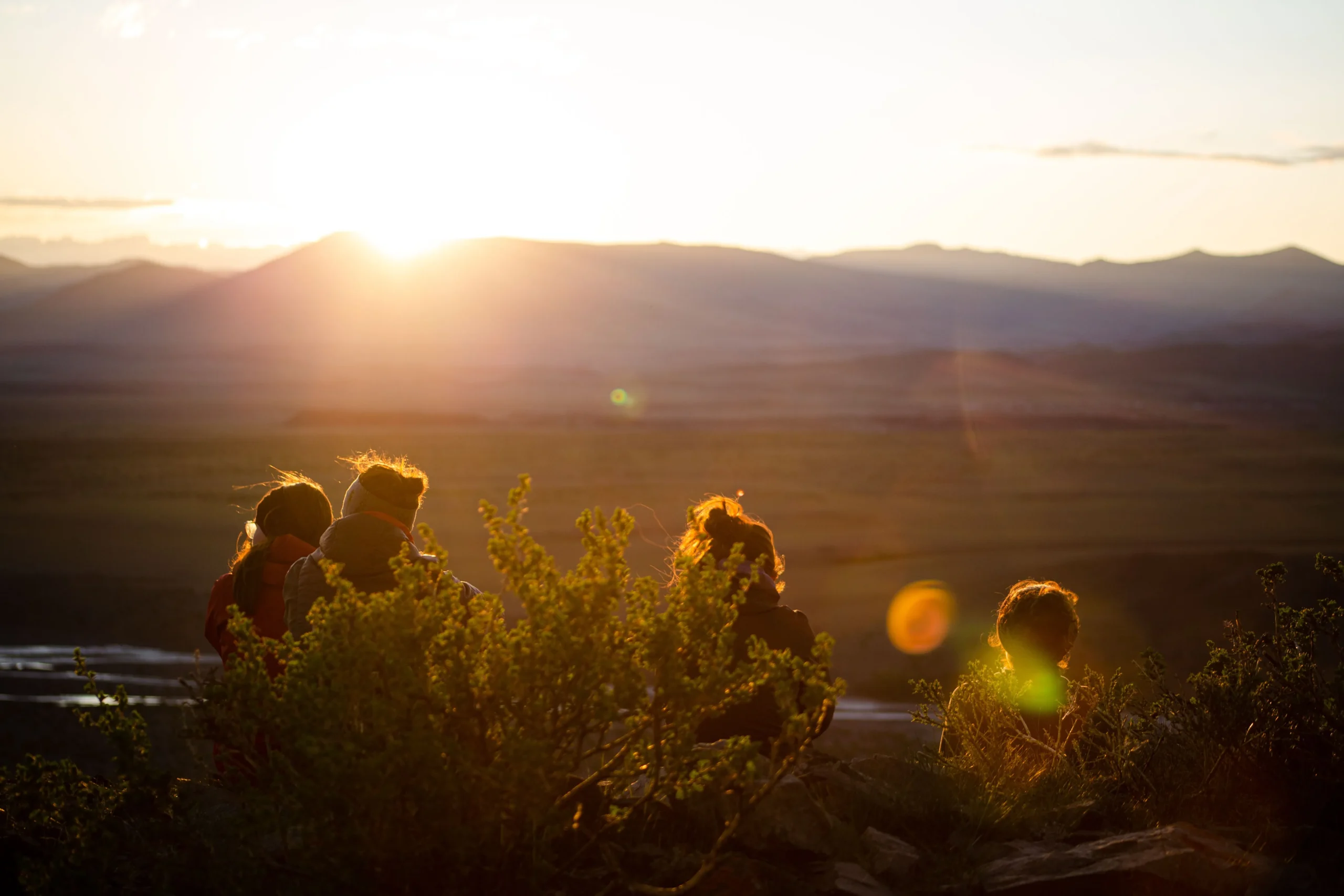 Sunset from top of mountain